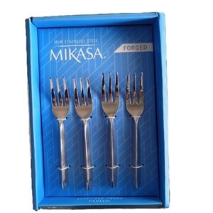 Mikasa 18/10 Stainless Steel PAVLOS Set Of 4 Forged Appetizer Cocktail Forks